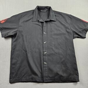 Steady Last Call Shirt Guitar Button Flame Black Mens XL